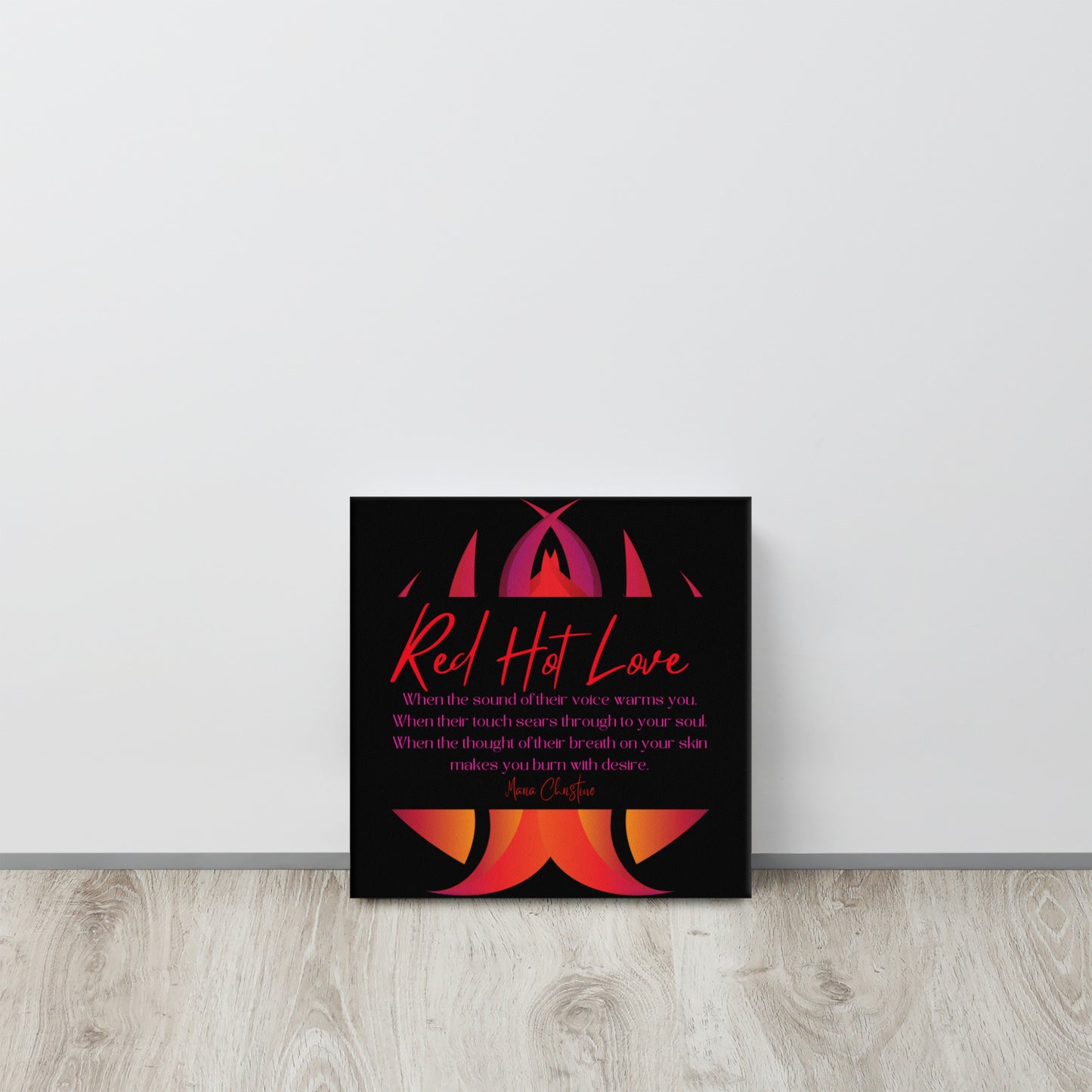 Canvas Art: Red Hot Love Quote (flames)
