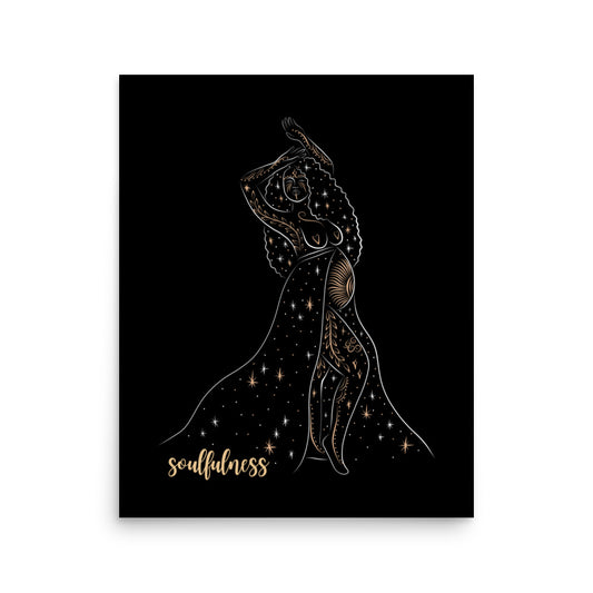 Enhanced Matte Golden Goddess Poster: Soulfulness