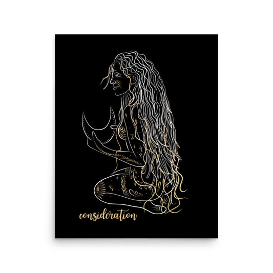 Enhanced Matte Golden Goddess Poster: Consideration
