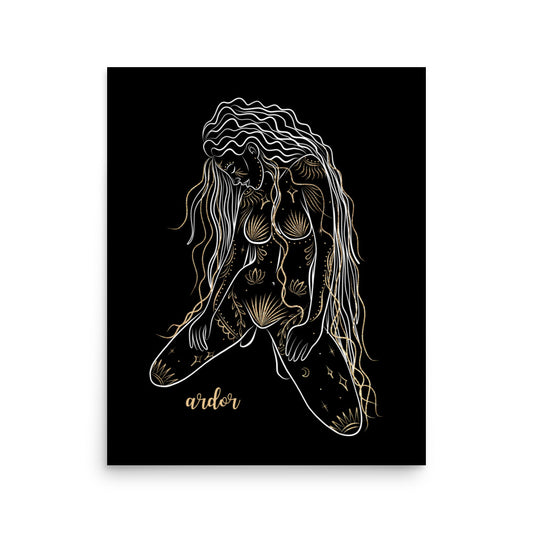 Enhanced Matte Golden Goddess Poster: Ardor