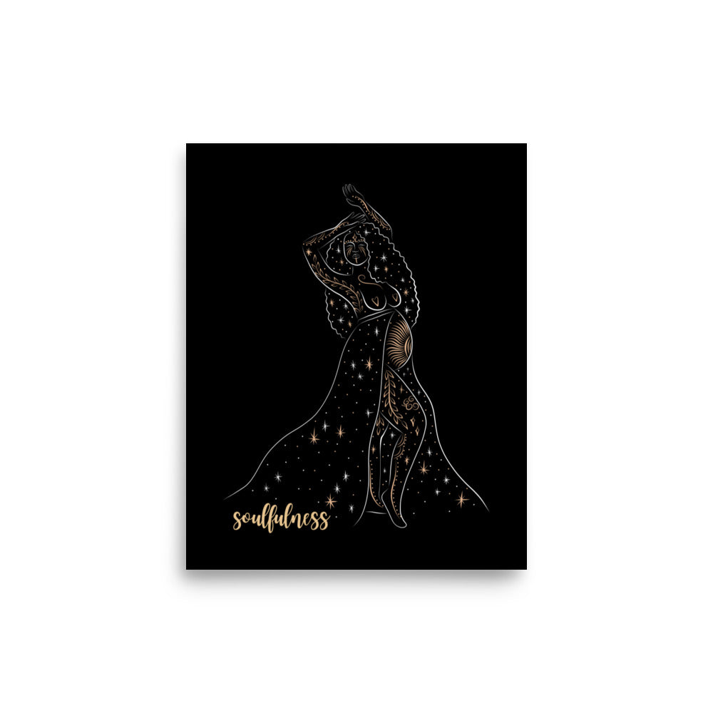 Enhanced Matte Golden Goddess Poster: Soulfulness