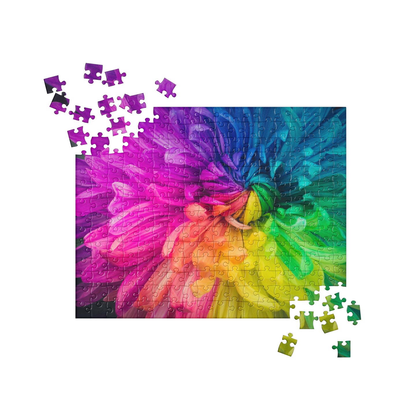 Floral Jigsaw Puzzle: Multi-Color Flower