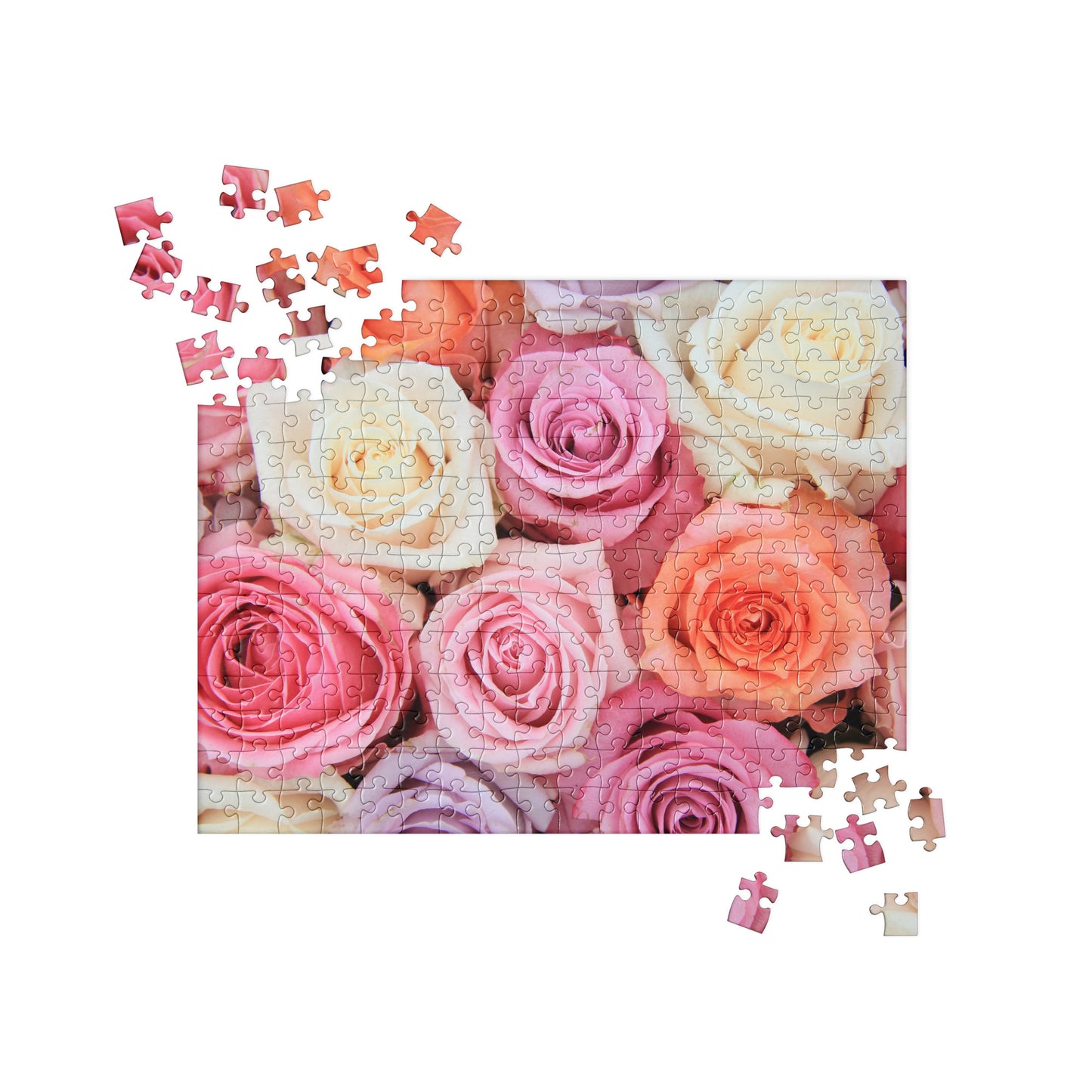 Floral Jigsaw Puzzle: Multi-Color Roses