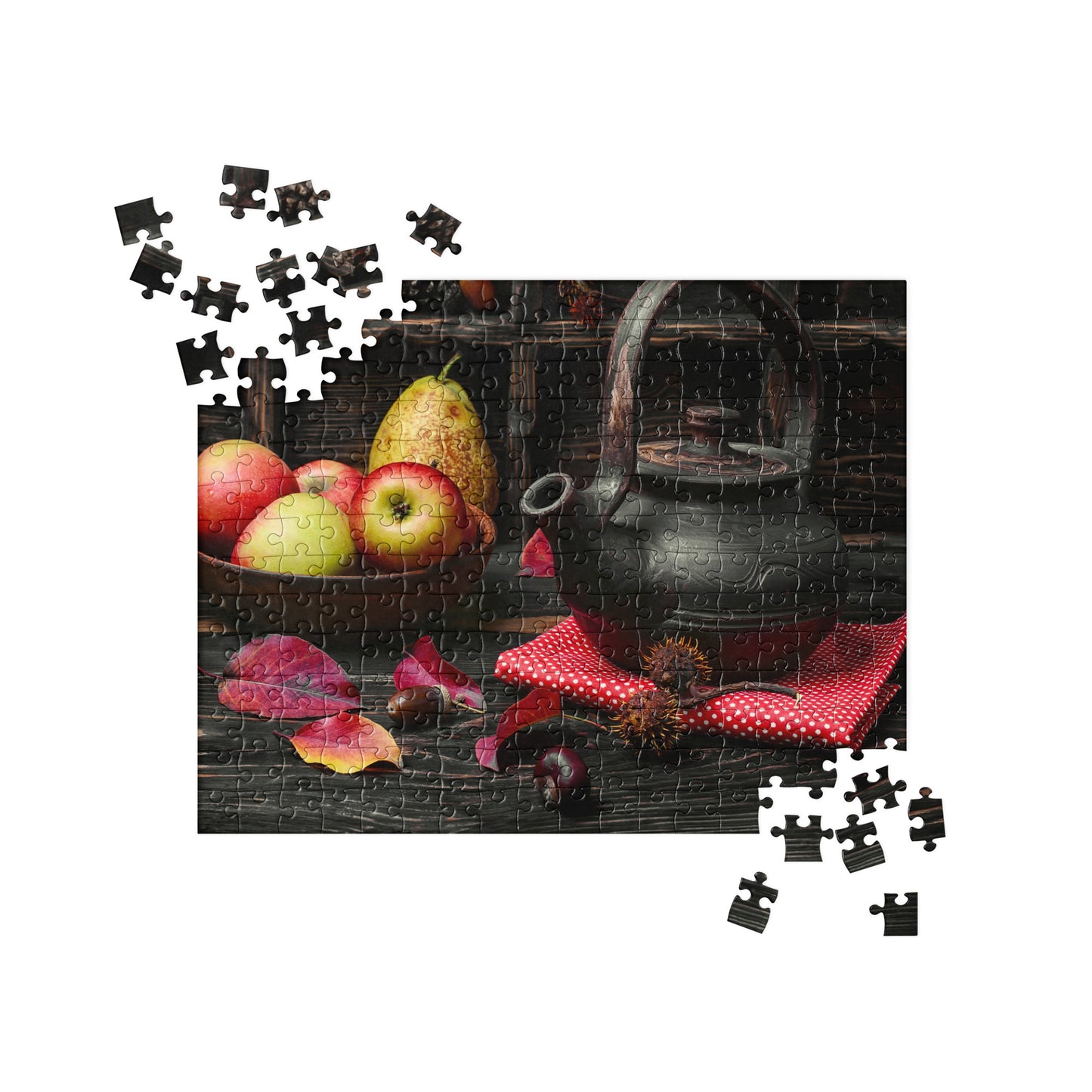 Food Fare Jigsaw puzzle: Apples and Tea Pot