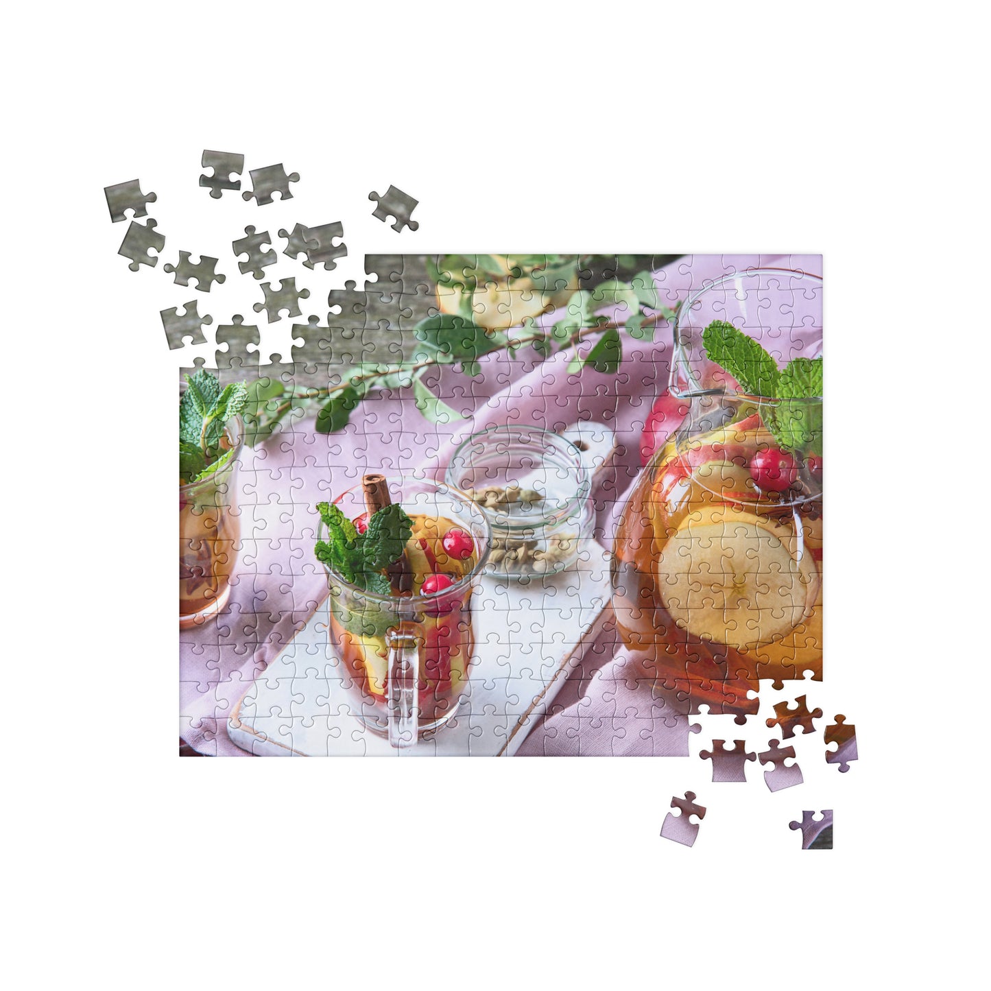 Food Fare Jigsaw puzzle: Apple Cider with Cranberries & Mint