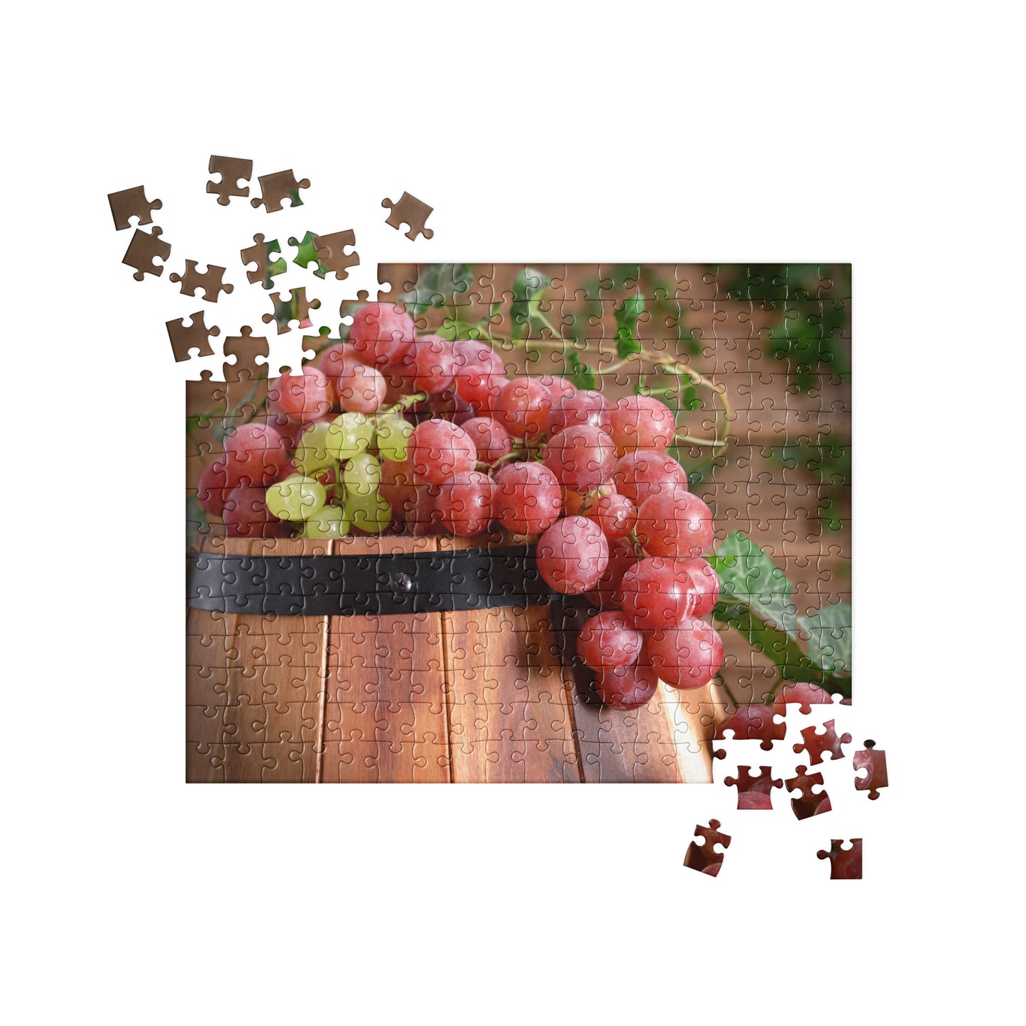 Food Fare Jigsaw puzzle: Barrel of Grapes