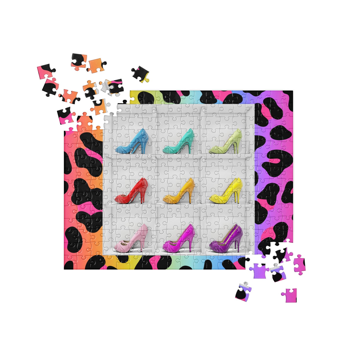 Sensual Jigsaw Puzzle: Nine Colors Stiletto Heels