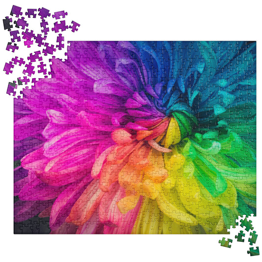 Floral Jigsaw Puzzle: Multi-Color Flower