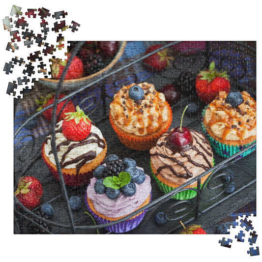 Food Fare Jigsaw puzzle: Fruit Cupcakes