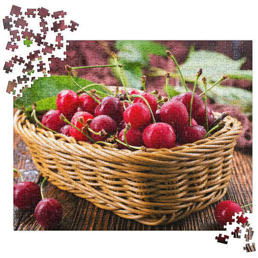 Food Fare Jigsaw puzzle: Basket of Cherries