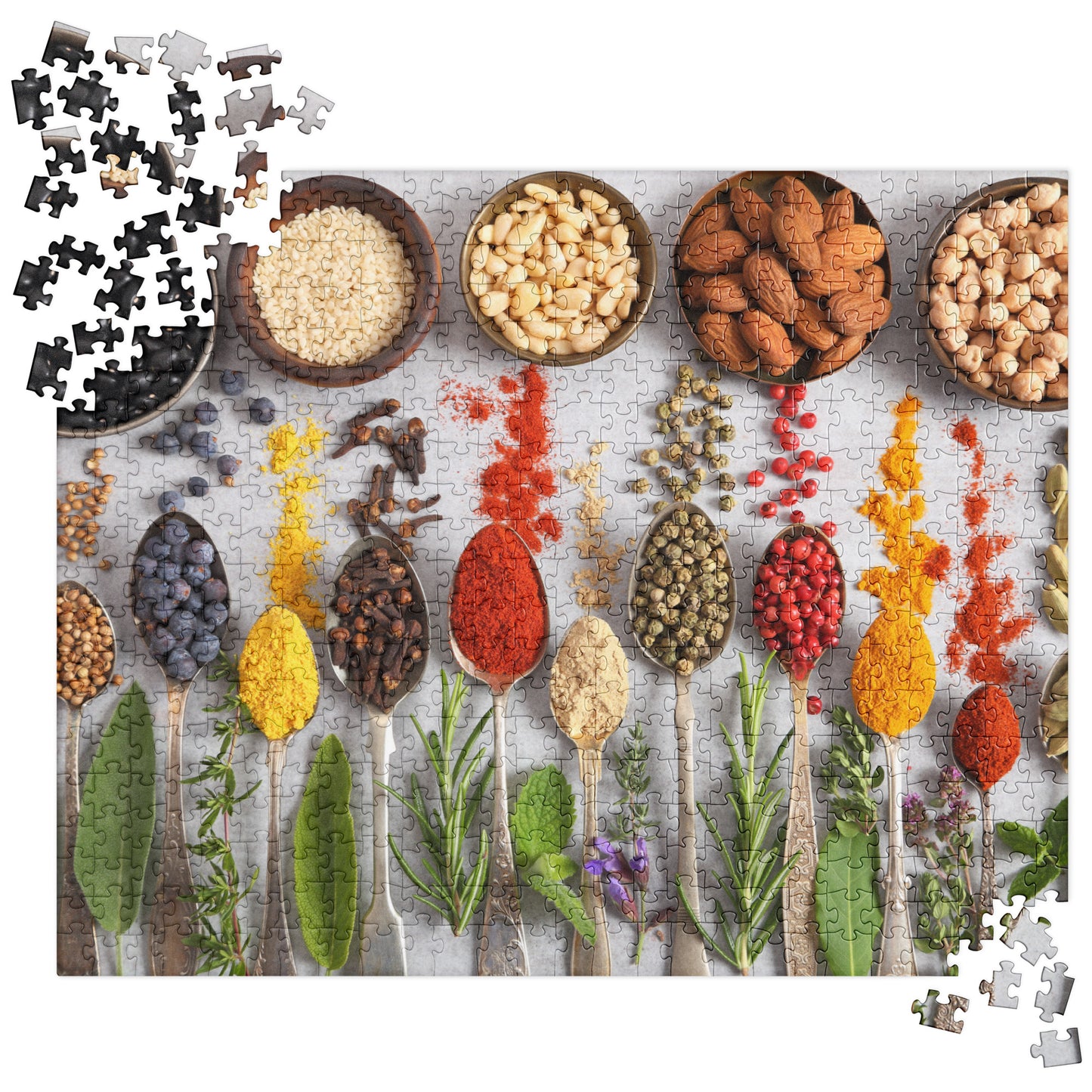 Herb Garden Jigsaw puzzle: Herbs, Spices, Nuts, Legumes