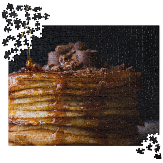 Food Fare Jigsaw puzzle: Pancakes with Chocolate & Syrup