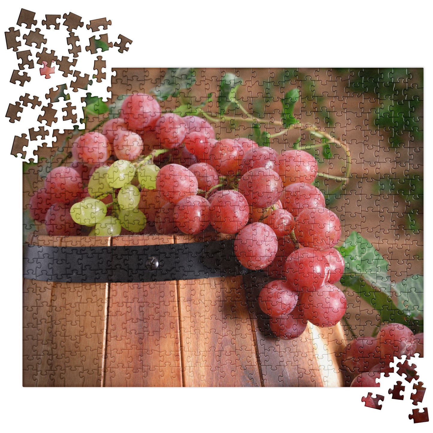 Food Fare Jigsaw puzzle: Barrel of Grapes