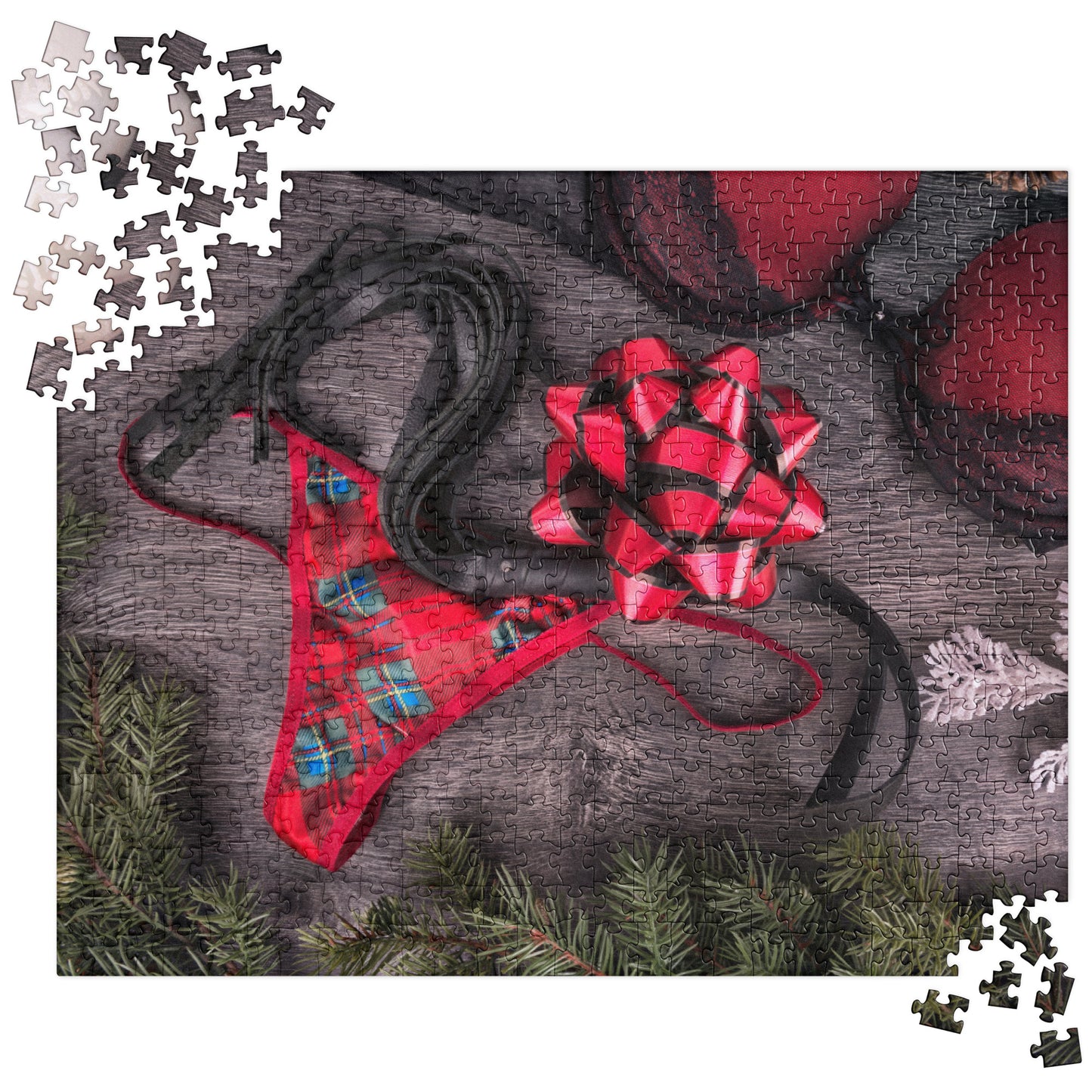 Sensual Jigsaw Puzzle: Holiday Flogger, G-String, Bra