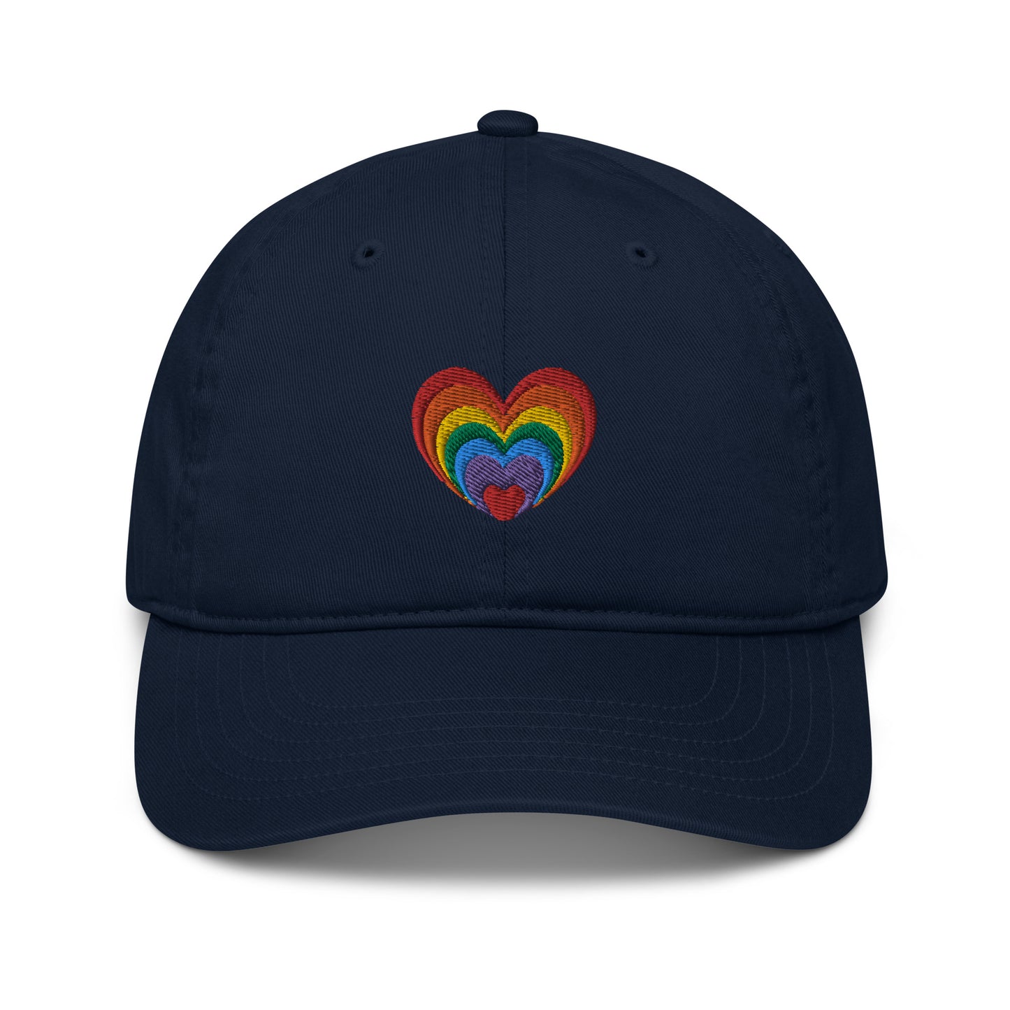 Organic Baseball Cap EC7000: Multi-Color Heart