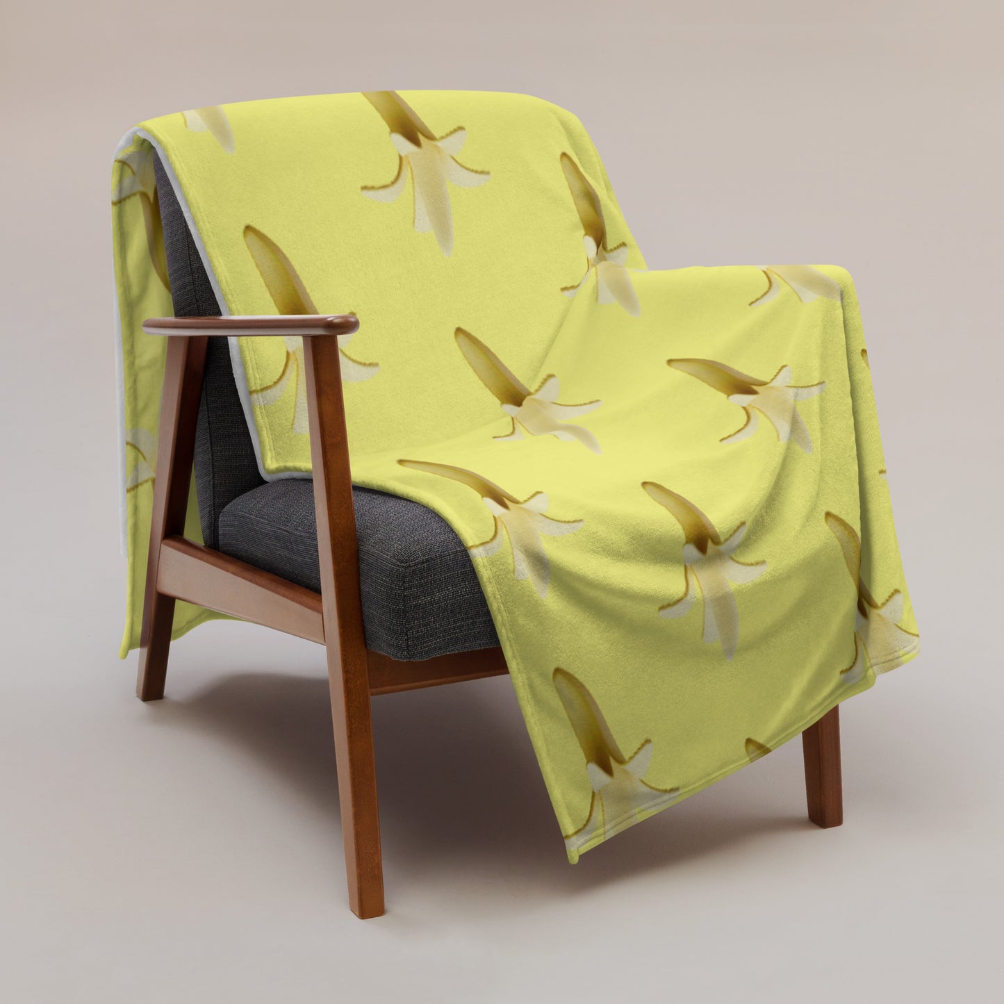 Soft-Touch Throw Blanket: Banana Emojis