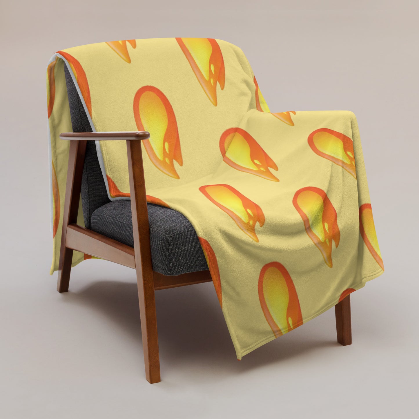 Soft-Touch Throw Blanket: Flame Emojis