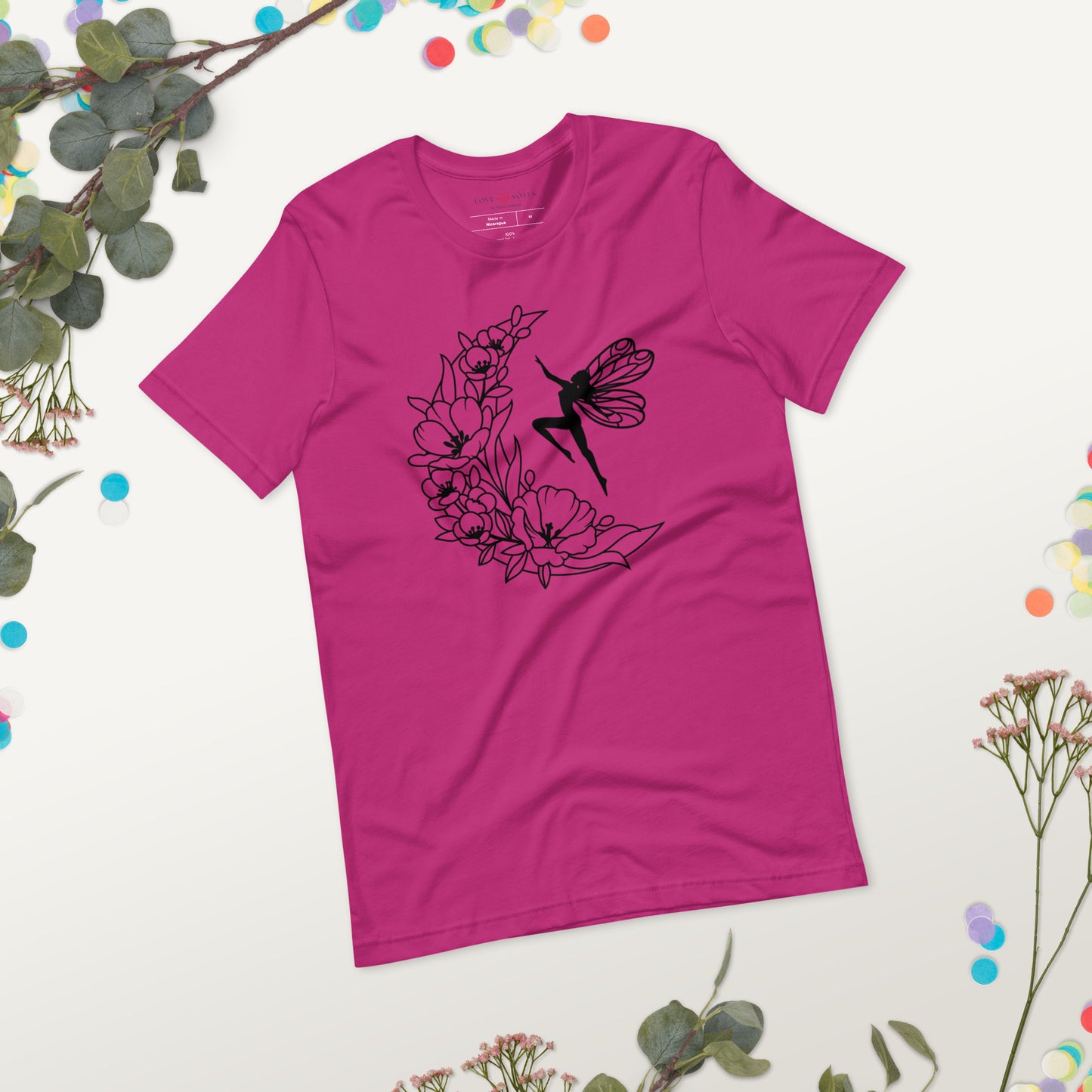 Unisex Tee: Fairy with Floral Moon