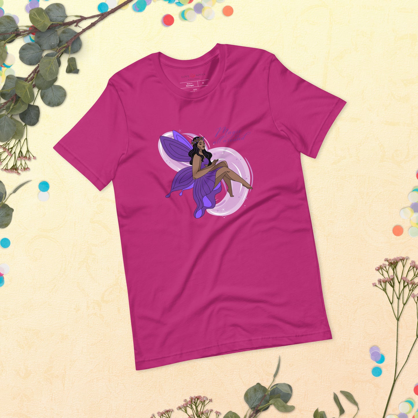 Unisex Tee: Purple Fairy | Magic is All Around