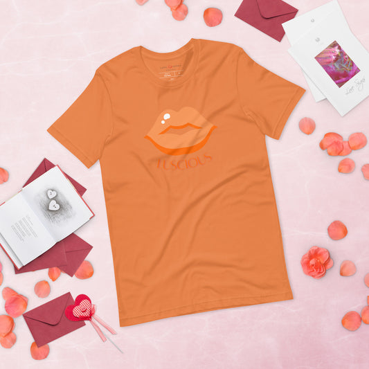 Unisex Tee: Luscious Lips (orange)