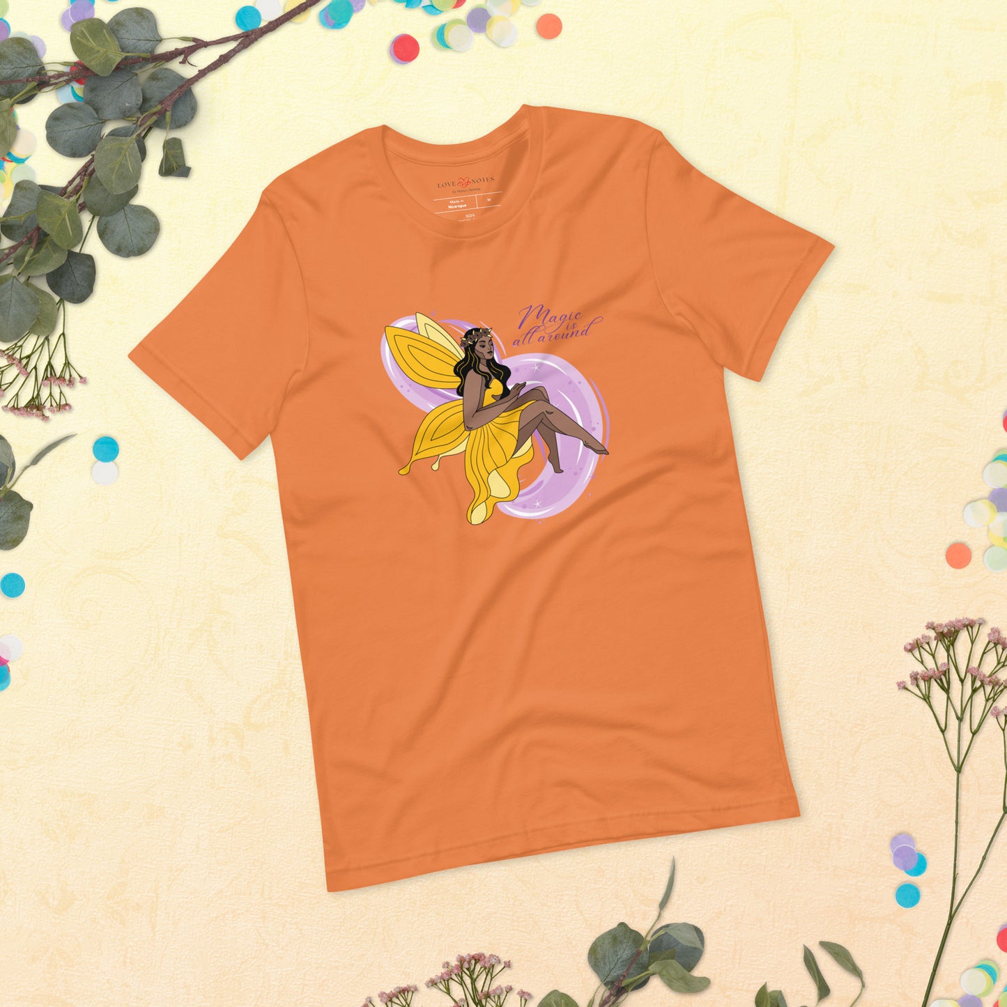 Unisex Tee: Yellow Fairy | Magic is All Around