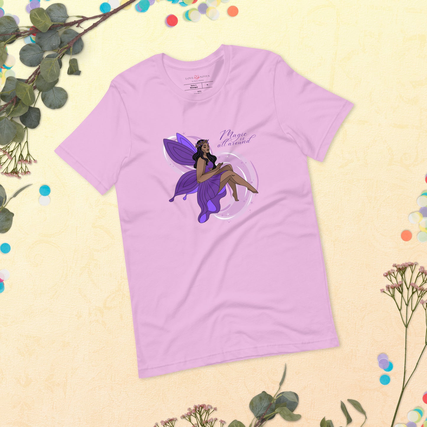 Unisex Tee: Purple Fairy | Magic is All Around