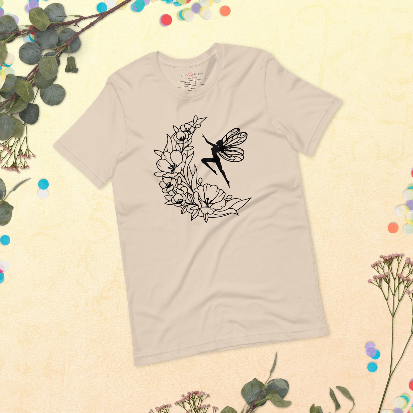 Unisex Tee: Fairy & Floral Moon