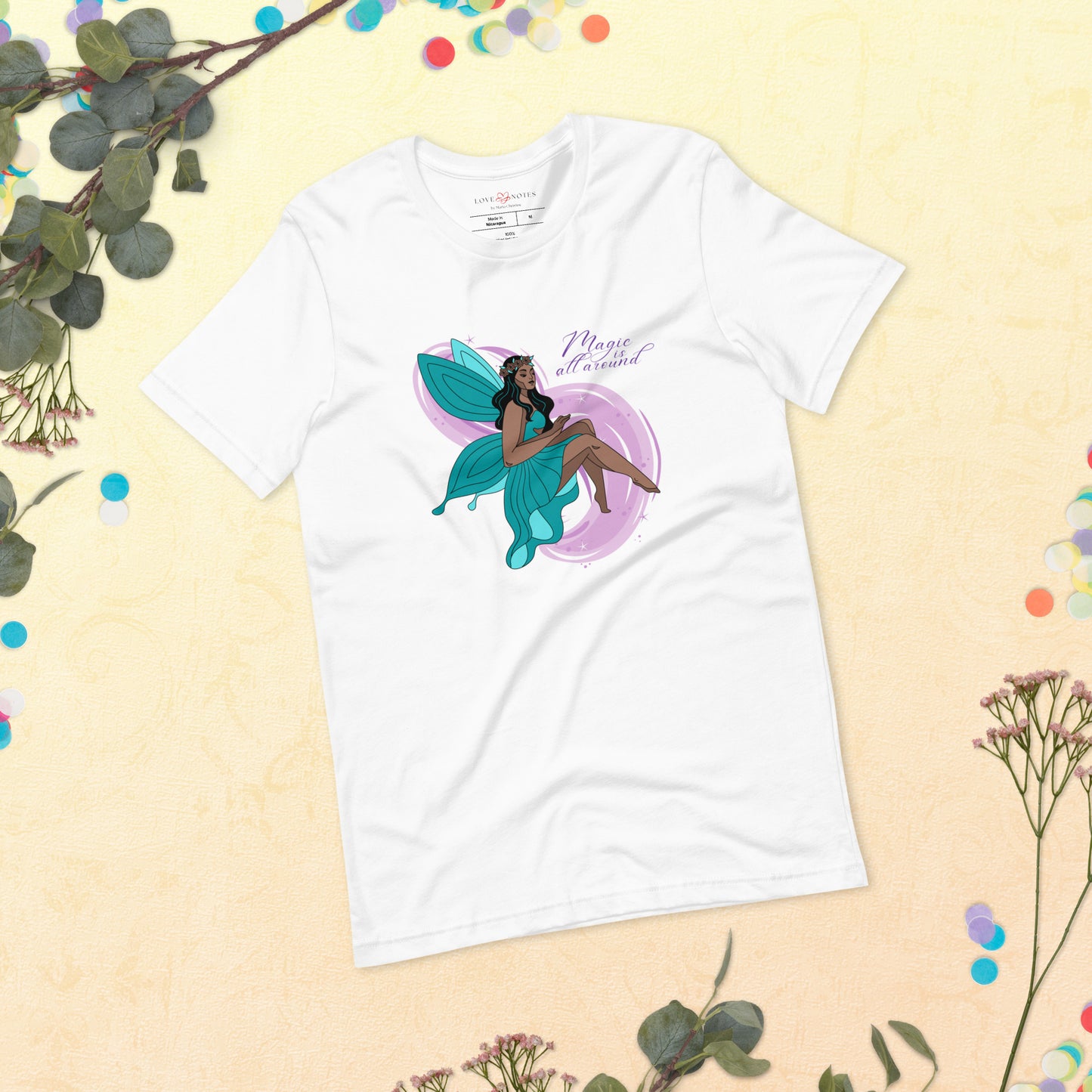 Unisex Tee: Teal Fairy | Magic is All Around