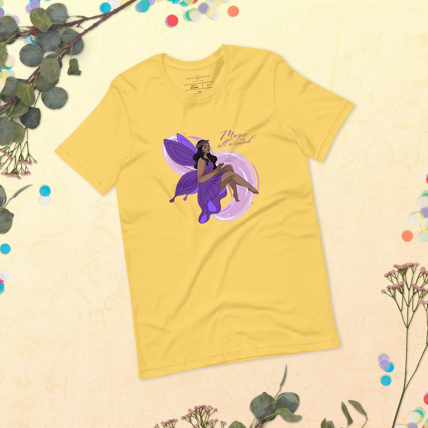 Unisex Tee: Purple Fairy | Magic is All Around