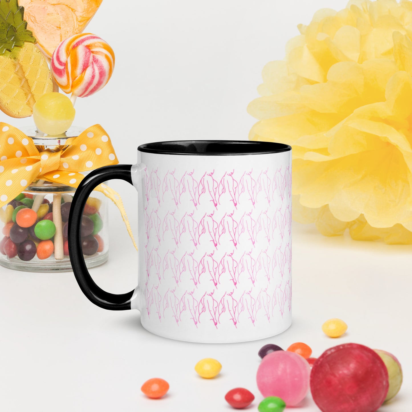 Mug: Full-Figure Silhouette (pinks)
