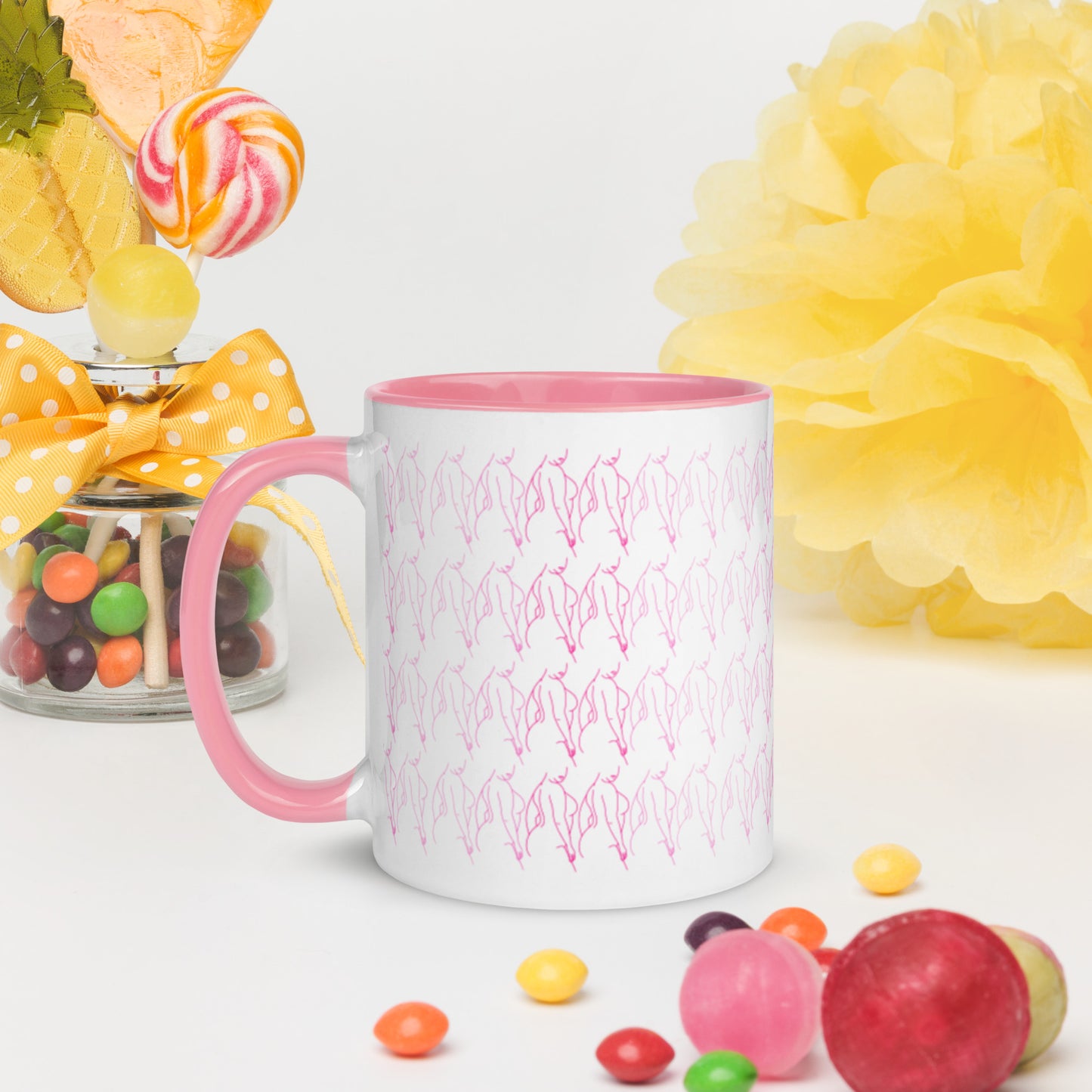 Mug: Full-Figure Silhouette (pinks)