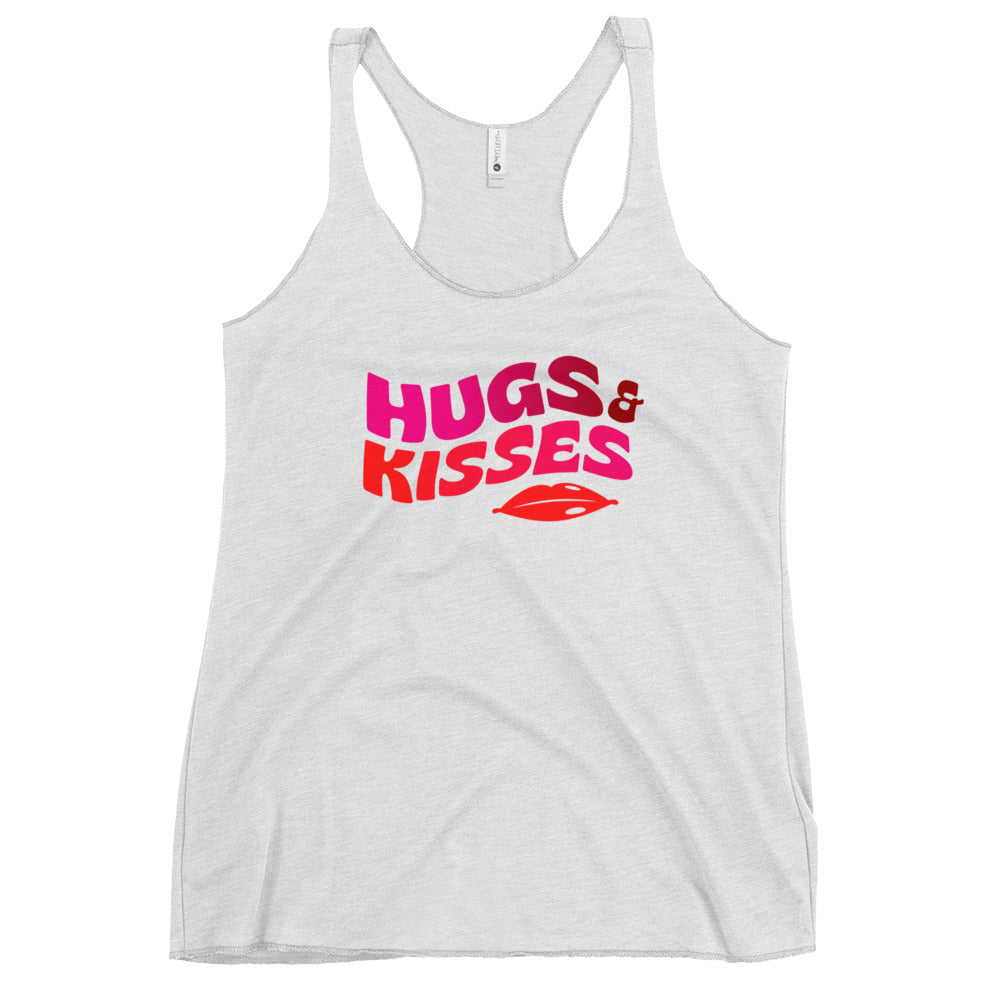 Women's Racerback Tank Top: Hugs & Kisses (reds)