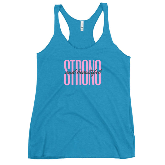 Women's Racerback Tank Top: Strong and Beautiful